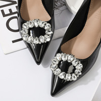 Vente en gros nouvel arrivage de chaussures de mode en métal pinces à strass décorations accessoires luxe bling brillant boucle de chaussure ornements 2