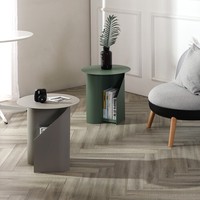 Petite table basse de style crème, table d'appoint ronde moderne en fer, table d'angle de luxe légère pour salon, petit espace