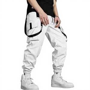 <b>Men's</b> Fashion Cargo <b>Overalls</b> Relaxed Fit Breathable Polyester/Cotton with Side Pockets <b>for</b> Casual Streetwear Everyday Comfort - Product Image 2