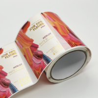 Etiqueta Adhesiva Personalizada Impermeable con Laminación Mate, Estampado en Dorado y Relieve Perlado para Botellas de Whisky y Vino