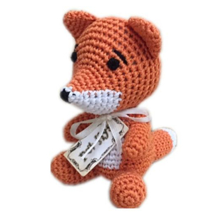 Beautifully Handmade "Kit the Fox" Organic Cotton <b>Small</b> <b>Dog</b> Toy - Product Image 1