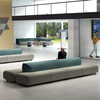 Canapé design moderne modulaire en mousse, ensemble de canapés de bureau en forme de L, ensemble de canapés en tissu, ensembles de canapés d'angle