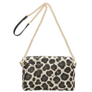 Bolso Bandolera de Cuero con Estampado de Leopardo Marrón Oscuro Vintage Personalizado con Cadena para Mujer, Mini Bolso de Hombro - Product Image 2