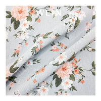 Tissu en mousseline de polyester 100% imprimé numérique personnalisé WI-B05, tissé doux, à motifs floraux, froissé, pour robes de mariage