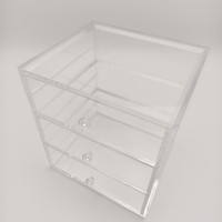 Meilleures ventes : Vitrine de présentation de bijoux de luxe transparente à trois niveaux, anti-poussière, multi-compartiments, en acrylique, organisateur de parfums