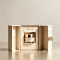 Boîte cadeau magnétique à double porte de haute qualité, conçue sur mesure, de forme spéciale avec impression en bronze, réutilisable et étanche