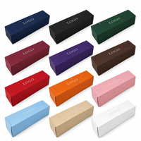 Boîte d'emballage professionnelle bleu marine avec logo personnalisé, vente en gros, boîte cadeau minimaliste pour entreprises, prix d'usine