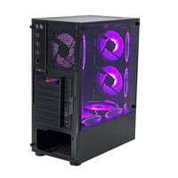 Boîtier de PC de jeu Micro ATX ITX, boîtier de PC de jeu pour ordinateur de bureau, boîtier de PC Full Tower ATX avec ventilateurs, cabinet de PC de jeu