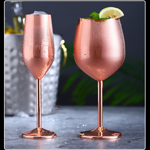 304 Stainless Steel Vintage Stemless Copper Coated Unbreakable Champagne Flutes Glasses <strong>Wine</strong> <strong>Goblets</strong> - Product Image 3
