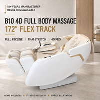 Fauteuil de massage 4D corps entier à gravité zéro 2026, avec rail flexible à 172 degrés, étirement thaïlandais, rouleau chauffant pour les pieds, fauteuil inclinable électrique de luxe