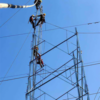 Tour de transmission d'énergie électrique en structure treillis d'acier Q345B, directement de l'usine, 11KV 33KV 66KV 15M 25M 35M 45M