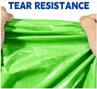 Bâche en PE imperméable renforcée, toile plastique enduite de HDPE pour l'extérieur