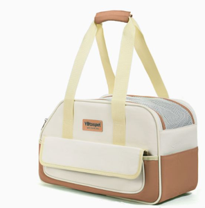 Transparent Mesh <b>Pet</b> Backpack <b>Carrier</b> Soft-Sided Zipper Closure Breathable Oxford Material Gray Color 5kg Capacity Square Shape - Product Image 1