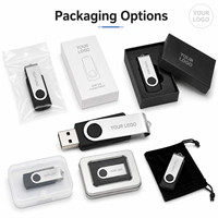 Flashdisk USB Putar 360 Derajat dengan Logo Kustom, Memory Stick untuk Hadiah Promosi Bisnis, Pen Drive Grosir 64GB 32GB