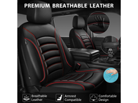 Housses de siège de voiture en cuir PU respirant de qualité supérieure, ensemble complet, antidérapantes, universelles pour cinq sièges