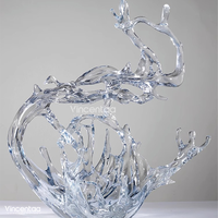 Vincentaa Whosale Art Moderne Hôtel Décoration Résine Sculpture Eau Forme Abstraite Design Intérieur Sculpture