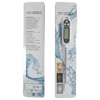 Termometer Makanan Digital, Termometer Daging Bacaan Instan Tahan Air untuk Suhu Susu & Cairan