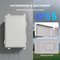 Boîtier de jonction électrique extérieur OEM IP67/55 avec passoires de câble ventilées pour thermostat et ventilateur, en matériau ABS, pour panneau de montage