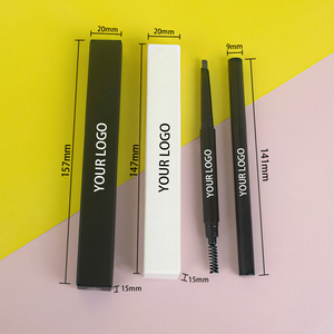 Lápiz de <span class=keywords><strong>cejas</strong></span> triangular marrón automático de doble cabeza, para maquillaje, con logotipo personalizado, marca privada, resistente al agua, con cepillo - Product Image 4