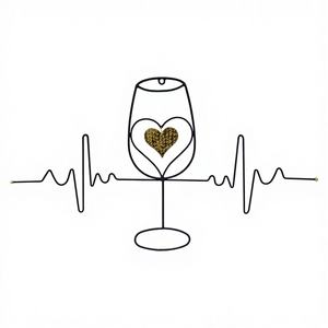 Arte de Pared de Hierro Forjado a Mano con Cristal, Motivo de Latido de Corazón Dorado, Arte Decorativo Colgante, Diseño Boho Moderno, Regalo de Inauguración de Casa - Product Image 1