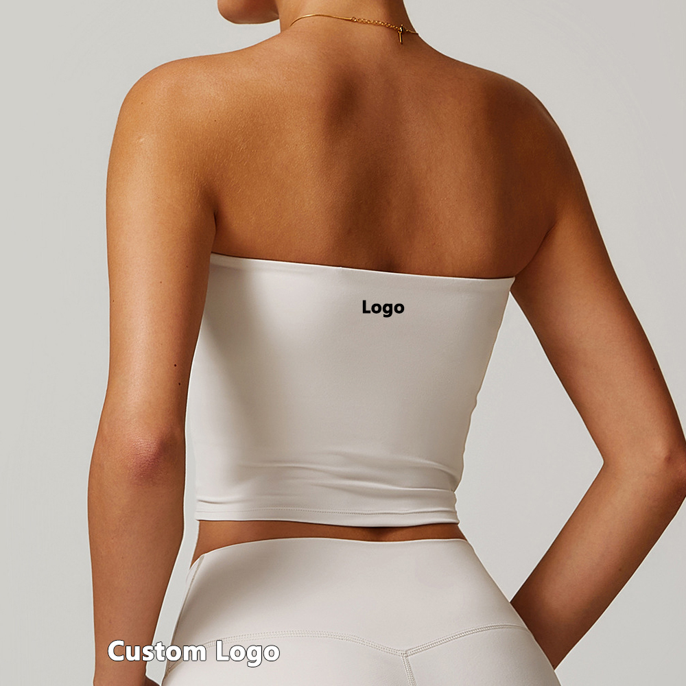 Factory Wholesale Strapless Sexy Sports Bra for Women, Quick Drying Breathable Gym Yoga Top