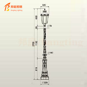 Lampe de jardin LED <span class=keywords><strong>en</strong></span> aluminium alimentée par courant alternatif, style europé<span class=keywords><strong>en</strong></span> <span class=keywords><strong>ancien</strong></span>, garantie 5 ans, étanche IP66, avec un IRC élevé de 80 - Product Image 2