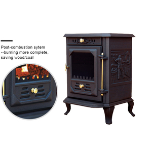 Stufa a Legna Premium per Interni con Cornice Decorativa, Caminetto in Ghisa <span class=keywords><strong>di</strong></span> Alta Qualità per Riscaldamento Domestico - Product Image 4