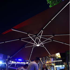 Parasol solaire de luxe en aluminium de haute qualité pour marché commercial, patio, jardin, extérieur avec lumières LED - Product Image 6