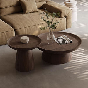 Modern Round Tea <b>Table</b> Solid Wood <b>Coffee</b> <b>Table</b> <b>Walnut</b> Designer Solid Wood Art Italian <b>Coffee</b> <b>Table</b> wholesale price - Product Image 1