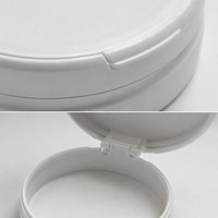 Boîte à cigarettes portable en plastique blanc avec couvercle à charnière, étui rond à fermeture à pression pour cigares, conteneur de poche pour voyage et extérieur