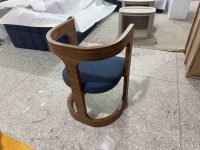 Chaise de salle à manger multifonctionnelle en bois massif et tissu, design nordique moderne, pour salon, maison, appartement, cuisine, dossier ailé