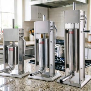 Machine à farcir les saucisses verticale 15L, prix usine, machine à farcir les saucisses manuelle pour boucherie et usage domestique - Product Image 6