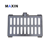 Grille de caniveau en fonte ductile MAXIN MX100030 EN124 D400 certifiée CE, surface en bitume noir, sécurité routière, vente directe usine Chine