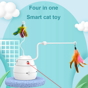 Giocattolo <span class=keywords><strong>per</strong></span> <span class=keywords><strong>Gatti</strong></span> Automatico Ecologico di Lusso Moderno con Piuma e Laser, Design Interattivo con Movimento Nascosto - Product Image 3