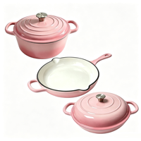 Ensemble de casseroles 3 pièces, ustensiles de cuisine, casseroles et poêles résistantes au four, ensemble de casseroles pour cuisinière à induction et à gaz, en fonte