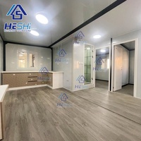 Maison préfabriquée extensible en conteneur de 40 pieds, 30 pieds, 20 pieds, structure préfabriquée, construction de cuisine, immobilier