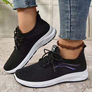 Zapatillas deportivas informales transpirables a la moda para mujer, calzado deportivo cómodo y ligero sin cordones para caminar - Product Image 3