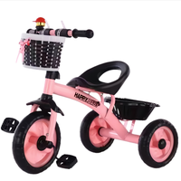 Tricycle à pédales pour enfants et bébés, design simple, vélo d'exercice et de sport avec panier, cadeau de fête