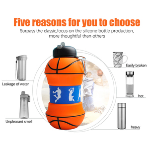 Botellas De Silicona Child 1000Ml Foldable <b>Sports</b> Series Portable Silicon Direct <b>Drinking</b> Cute Kids Water Bottle - Product Image 4