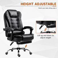 Kursi Kantor Eksekutif Modern Grosir, Ergonomis, Berbahan Kulit PU, Dapat Berputar, dengan Ketinggian yang Dapat Disesuaikan dan Sandaran Kaki, Alas Krom