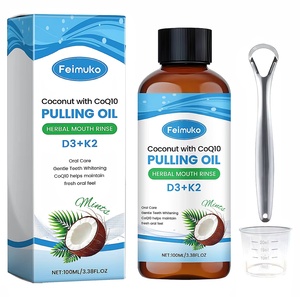 Collutorio <span class=keywords><strong>per</strong></span> <span class=keywords><strong>Olio</strong></span> Dentale al <span class=keywords><strong>Cocco</strong></span> con CoQ10 e D3+K2 <span class=keywords><strong>per</strong></span> Pulizia Profonda, Sbiancamento <span class=keywords><strong>Denti</strong></span>, Alito Fresco e Raschiatura della Lingua - Senza Alcool - Product Image 1