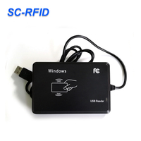 Lecteur RFID USB de bureau à utilisation simple, 125KHz 13.56MHz, câble USB filaire pour collecteur de données de cartes de membre de club de fitness