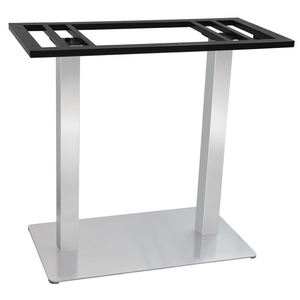 Commercial Use Restaurant Furniture Modern Rose Gold-plated Stainless Steel <b>Table</b> Base Double <b>square</b> Columns Wholesale Metal - Product Image 5