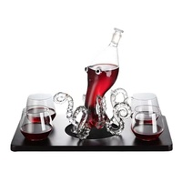 Carafe en verre borosilicate transparent de haute qualité, design créatif pieuvre, bouteille à vin moderne, fournitures pour fabricants, verre animalier