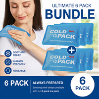 Mini-packs de gel réutilisables (lot de 6) – Thérapie chaude et froide pour blessures, maux de tête, dent de sagesse, gonflement du visage et soulagement de la douleur