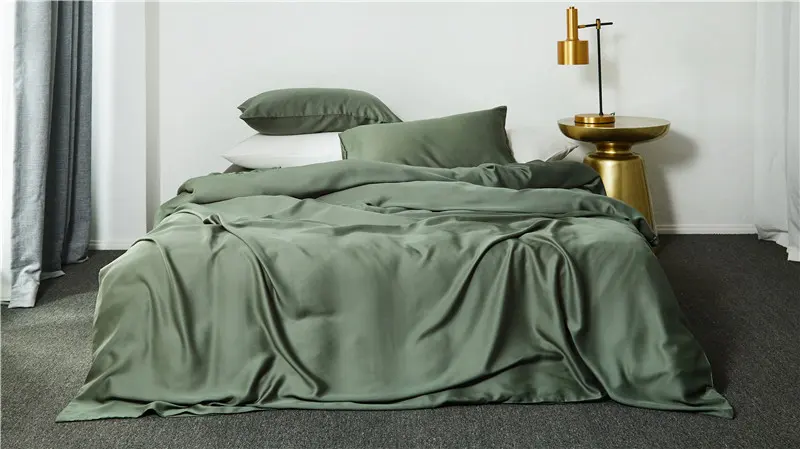 लक्जरी बांस राजा रानी के आकार की बिस्तर शीट सेट होटल ठंडा करने के लिए 16 "गहरी जेब लुभावनी सिल्की नरम 100% वी