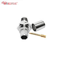 Connecteur coaxial femelle TNC plaqué argent, prix de gros, pour câble LMR400/RG213/RG214/RG8