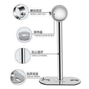 Stainless Steel Solid Rod Balcony Hanging <b>Rail</b> <b>Wall</b> Mounted Clothes Organizer Household Hardware Accessory - Product Image 1