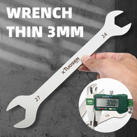 Clé à cliquet mince à double extrémité réglable ultra-mince de qualité bricolage de 3mm avec boîte d'usine de vente en gros OEM