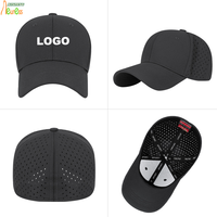 Gorra de Béisbol Estructurada con Cierre Trasero y Logotipo Personalizado, 6 Paneles, Secado Rápido, Transpirable, Ajustada, OEM, ODM, Venta al Por Mayor, Unisex, Deportes al Aire Libre